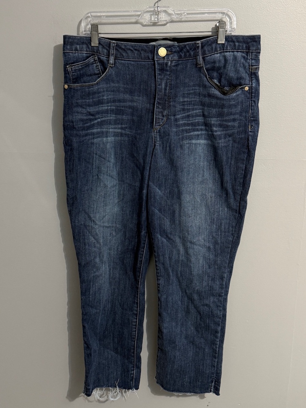 Wit And Wisdom Jeans Womens 16P Logan High Rise Skinny Faded Blue Elastic Waist